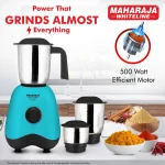 MAHARAJA WHITELINE Neo Pro MX-261 500 W Mixer Grinder (3 Jars, Multicolor)